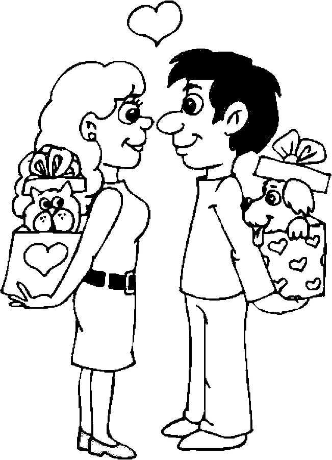 Man en vrouw verliefd tijdens Valentijn