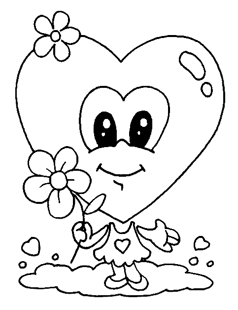 Hart met bloem